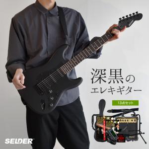 SELDER エレキギター ブラックマット仕様 STC-04 単品〔ソフトケース