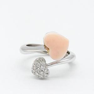 送料無料 クイーン ジュエリー 平和堂貿易 K18PG ダイヤモンド リング