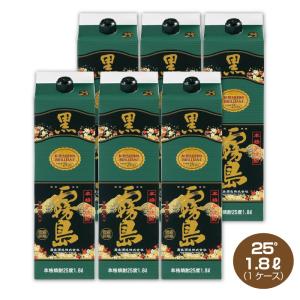 霧島酒造 全国送料無料 黒霧島 20度 1.8Lパック×6本 1ケース 芋焼酎