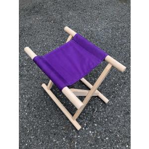 トップメーカの床几椅子 白木白布（和風の木製の折り畳み椅子