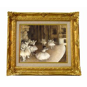 世界の名画 ドガ 緑の衣装をつけた踊り子 ジクレーキャンバス複製画