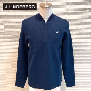 J.LINDEBERG（メンズ）ゴルフウェア 長袖 Kian ハーフジップ セーター