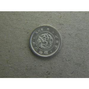 竜50銭銀貨・明治38年後期下切り平リボン : 緑地コイン - 通販