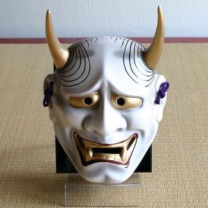 お面 壁掛け用 隈取 日本製 陶器 面 和風 能面飾り 歌舞伎面 日本のお