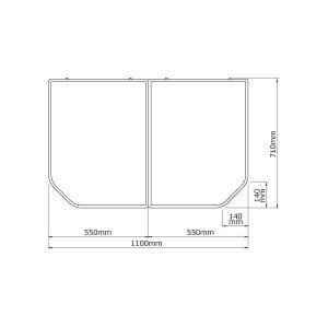 Panasonic（パナソニック） 風呂ふた GVR1174UD (RSJ78HN1Y) 断熱組