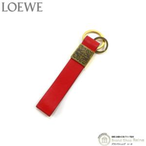 LOEWE◇CROSS BRAIDED KEYRING/キーリング/レザー/GRN/レディース