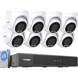 H.VIEW 防犯カメラ レコーダー NVR 8ch POE HDDレコーダー 単品 IP