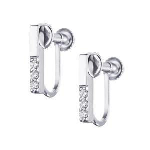 イヤリング PT900 プラチナ K14WG 総重量約2.0g : ワンダープライス