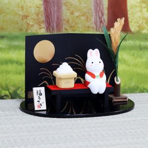 大阪長生堂 招き猫 置物 陶器 福がさね 猫 高さ：17.5cm 木札に毛筆で