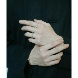 e.m.（イーエム） 指輪 リング 変形2連チェーンリング レディース