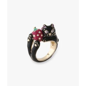 ANNA SUI（アナスイ） 指輪 リング 黒猫モチーフ リング レディース