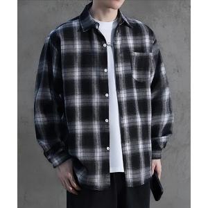 NO WAY シャツ /Bz/オンブレチェックシャツ メンズ レディース