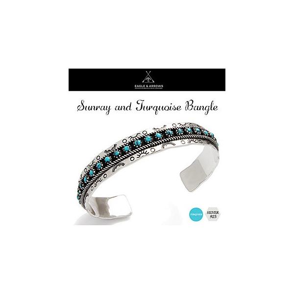 ネイティブ シルバーアクセサリー バングル ターコイズ メンズ