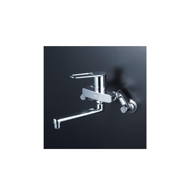 KVK シングル混合栓(eレバー) 240mmパイプ付 MSK110KER2T (水栓金具