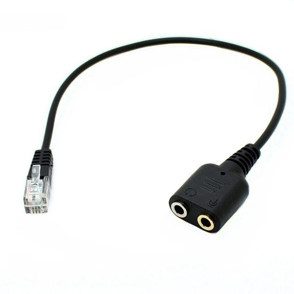 送料無料]電話機にヘッドセットが取り付け可能 3.5mmジャック/受話器用