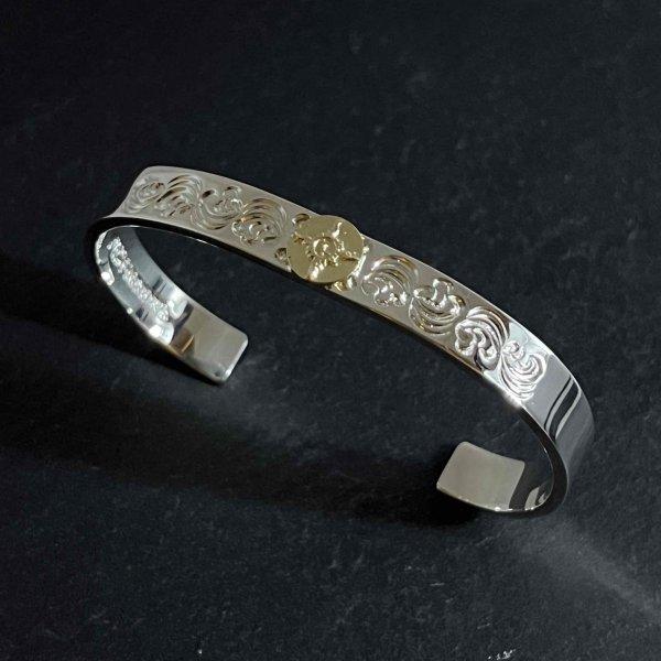 FIRST ARROW's（ファーストアローズ） K18付 平打8mmカラ草彫り