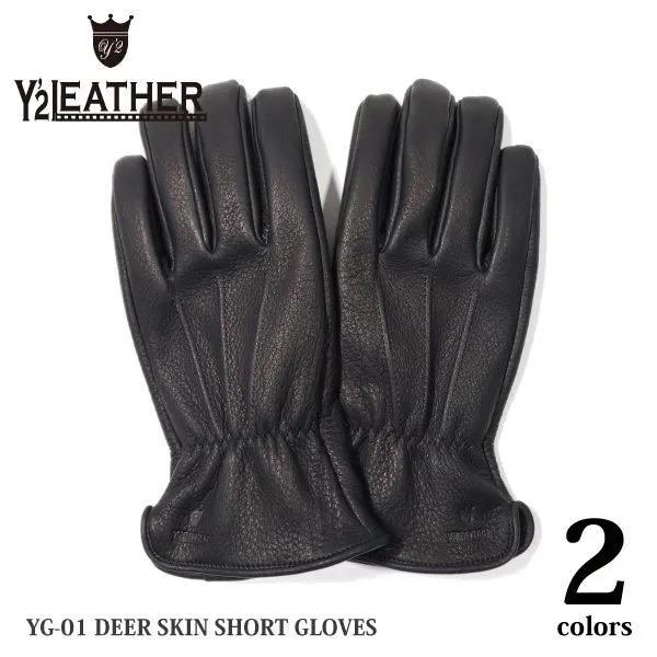 ワイツーレザー YG-01 DEER SKIN SHORT GLOVES ディアスキン ショート