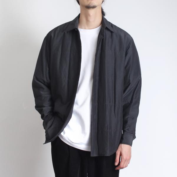 AURALEE（オーラリー） メンズ 長袖シャツ QUILTED LIGHT SILK COTTON