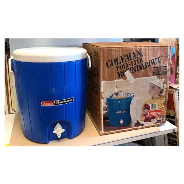 コールマン ヴィンテージ ウォーター ジャグ 箱付き ブルー 85年7月