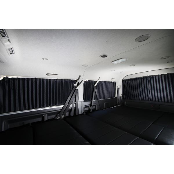 ハイエース UIvehicle ユーアイビークル□遮光カーテン リア7面セット