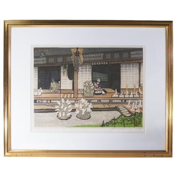 関野準一郎 木版画 「三春」 51/128 直筆サイン : アンティーク慈光