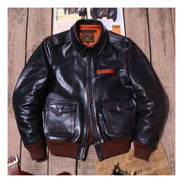 少量生産 本革/レザージャケット メンズ 革ジャン A-2 フライト