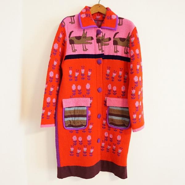 wnc アルベロベロ ALBEROBELLO コート 赤 ピンク 紫 ニット モヘヤ混