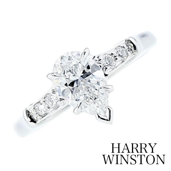 ハリーウィンストン/ペアシェイプ トリスト リング【中古】0.70ct VS1