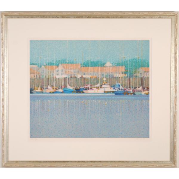 海 絵画 風景画 フランス 船 絵 リトグラフ 版画 アンドレ・ブーリエ