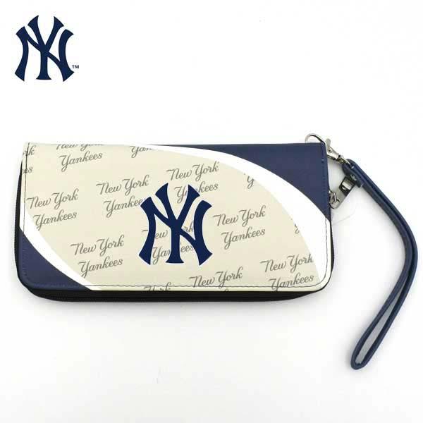 ニューヨーク ヤンキース ラウンドファスナー 財布 MLB YANKEES
