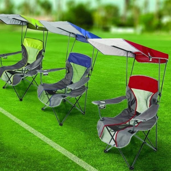 日傘付チェア 折りたたみチェア カップフォルダ付 キャンプ 野球観戦