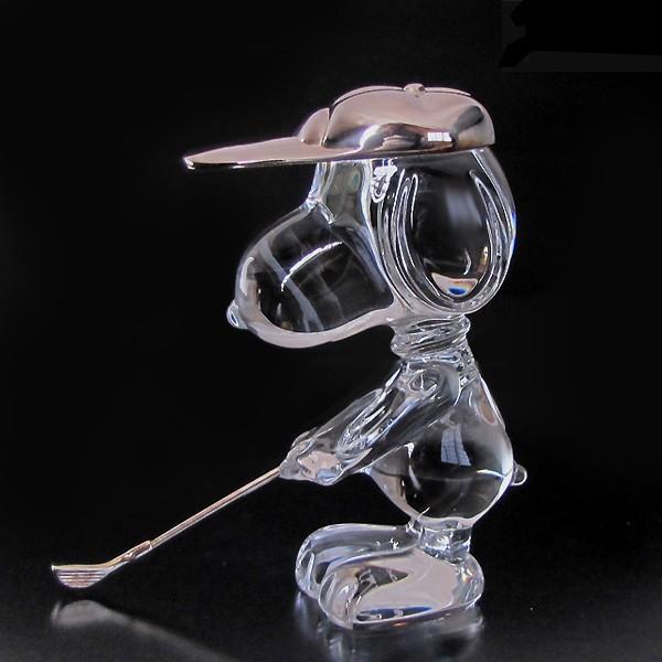バカラ（Baccarat） クリスタルフィギュア ゴルフスヌーピー 11.5cm