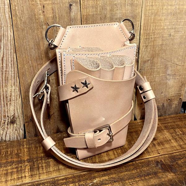 シザーケース プロ用 レザー 革 シザーホルダー ヌメ革 本革 タンニン