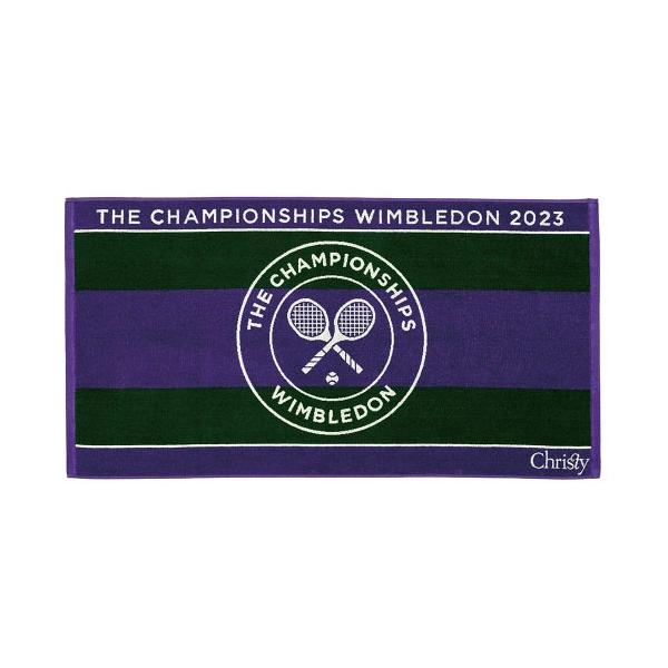 テニスタオル｜ウィンブルドン 2025 公式タオル｜グリーン×パープル