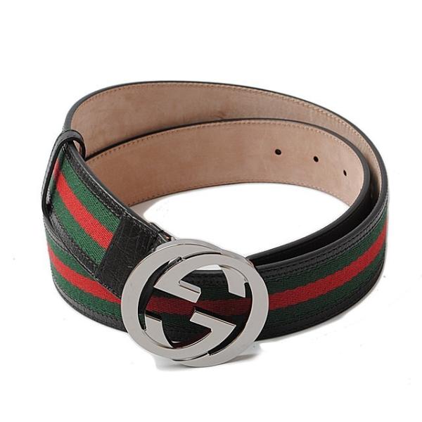 GUCCI（グッチ） ベルト メンズ シェリーライン グリーン/レッド