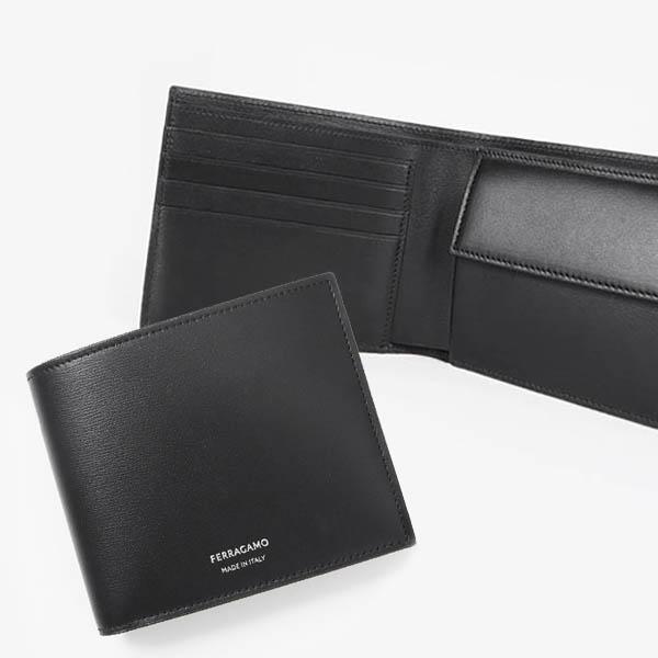 FERRAGAMO（フェラガモ） 二つ折り財布 メンズ コンパクト ウォレット