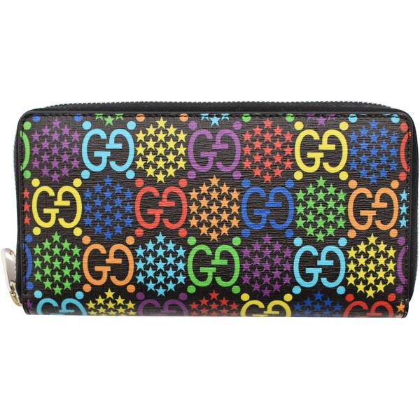 GGキャンバス グッチ 財布 GUCCI ラウンドファスナー長財布 メンズ