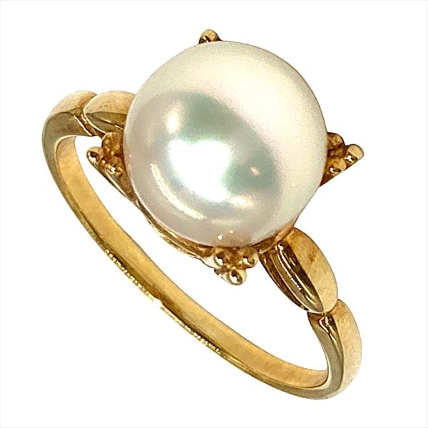 MIKIMOTO（ミキモト） パール 8.4mm リング 指輪 約10号 K18YG 3.0g
