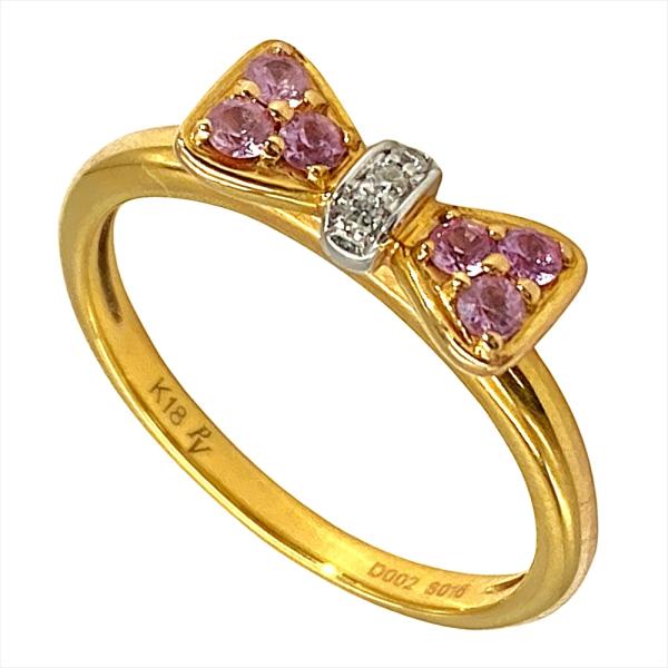 Ponte Vecchio（ポンテヴェキオ） リボン リング 指輪 サファイア 0.16