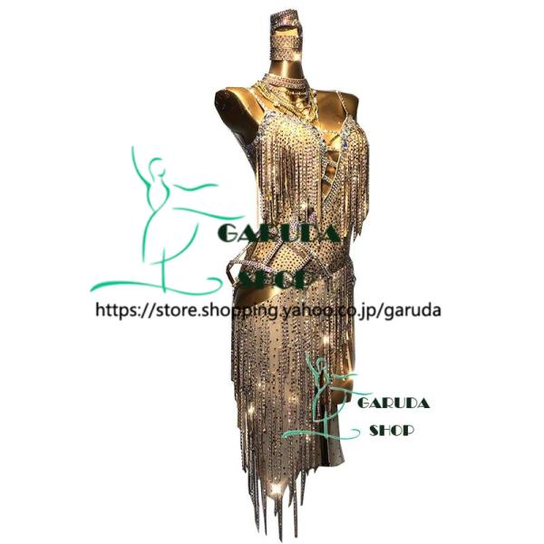 Garuda SHOP レディース社交ダンス衣装 競技ドレス ラテンドレス 高級