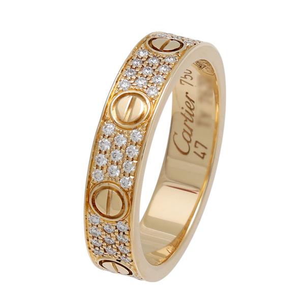 Cartier（カルティエ） ラブ SM パヴェ K18イエローゴールド リング
