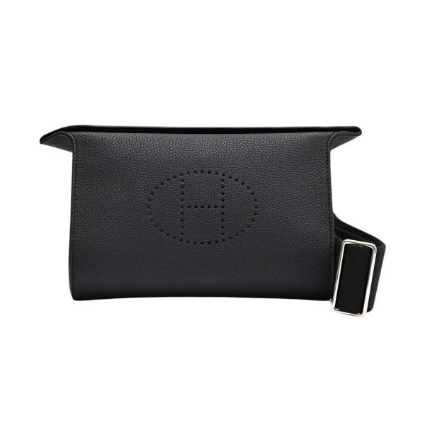 HERMES（エルメス） ヴィドポッシュ トゴ ブラック シルバー金具 W刻印