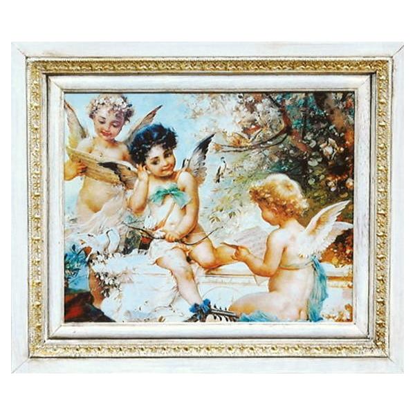 天使 アート 絵画 エンジェル 額絵 サイズ小 イタリア製 シモ社