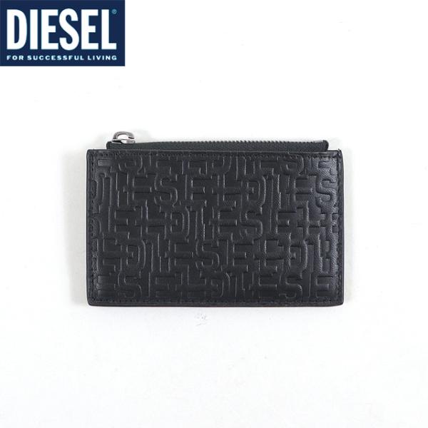 DIESEL（ディーゼル） メンズ 訳あり カードケース ブラック系 レザー
