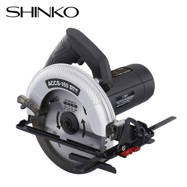 新興製作所 電気丸ノコ チップソー165mm ブレーキ付 ACCS-165 ブラック