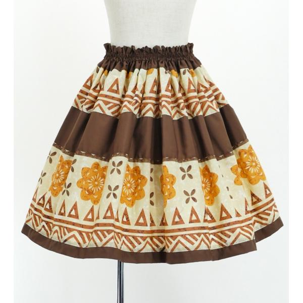 フラダンス ケイキ パウスカート キッズ140サイズ ブラウン p61-140