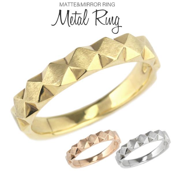 地金 リング k10 指輪 10k 10金 ゴールド レディース つや消し