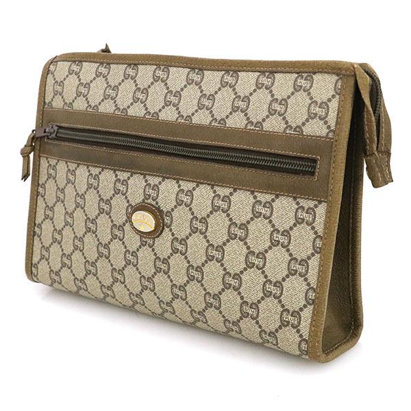グッチプラス GUCCI PLUS オールドグッチ GG柄 ベージュ PVC レザー