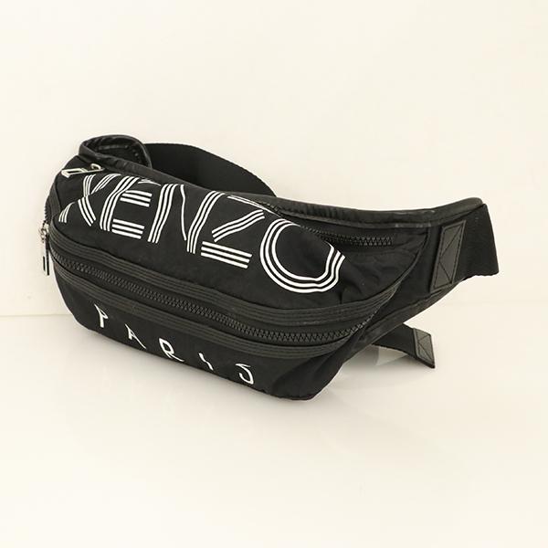 ケンゾー KENZO ブラック ナイロン ウエストポーチ ボディバッグ