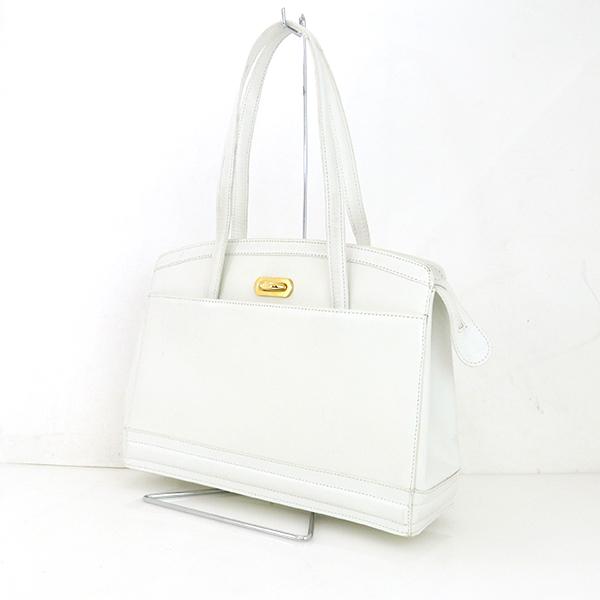 バリー BALLY ホワイト 白 レザー トートバッグ ショルダーバッグ